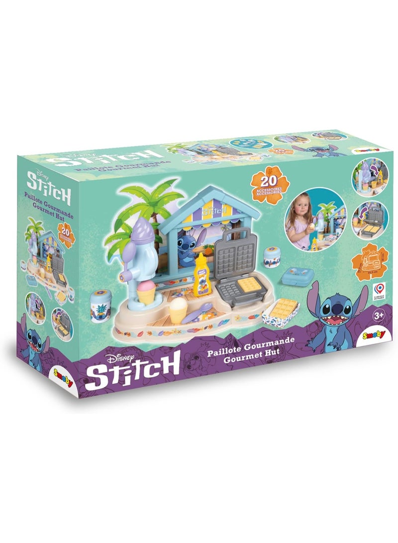 Smoby سموبي - بار الشاطئ ستيتش للأطفال مع 12 ملحقًا - إعداد الآيس كريم والوافل تحت أشجار النخيل - من 3 سنوات - Image 2